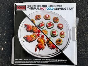 Oggi 18/8 Stainless Steel Non-Electric Thermal Hot/Cold Serving Tray